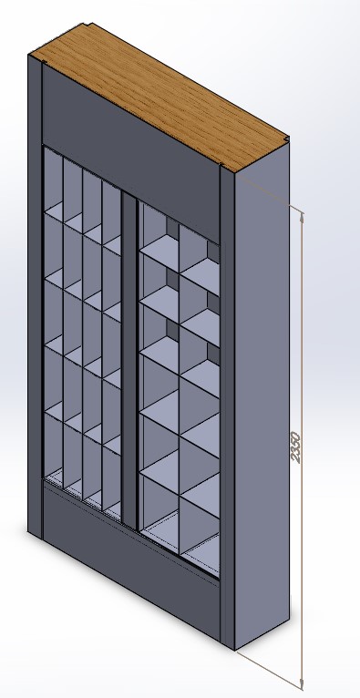 Cp-Mueble Íntimo Exento Autportante CalzoncillosCamisetasCalcetines ESP (VER HOJA DE CATÁLOGO)