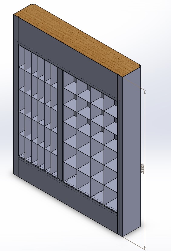 Cp-Mueble Íntimo Exento Autportante CalzoncillosCamisetasCalcetines ESP