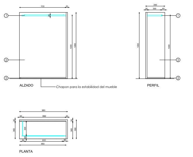Sc-TRF Básico Biombo Derecha 80xH130 Madera