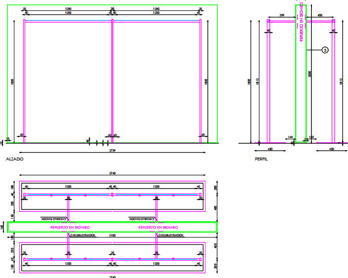Cp-Barra 120+120xH182 + Biombo 310x16xH205 + Barra Recta 120+120xH182_ESP (VER HOJA DE CATALOGO)