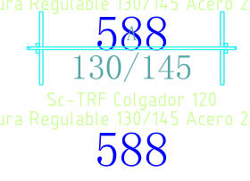 Sc- TRF Colgador 120 Altura Regulable 130-145 Acero 225AA