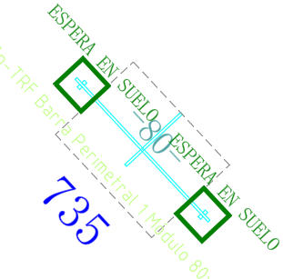 TRF BARRA PERIMETRAL 1 MODULO 80xH182 ACERO