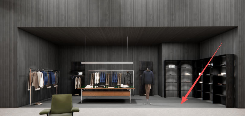 Black-striped flooring