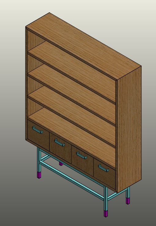 PERFUMERIA AUTOPORTANTE 1 MODULO MADERA