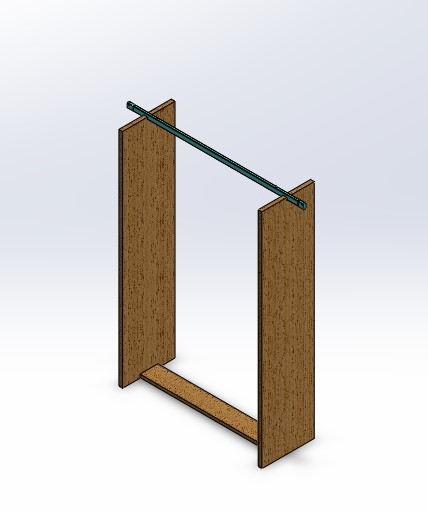 COLGADOR PALAS 80xH150 MADERA NEGRO